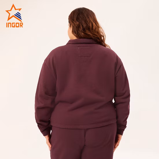 Ingor Sportswear Atacado Roupas Femininas Vestuário Plus Size Moletons Hoodies Algodão Personalizado Outerwear Oversize Hoodie